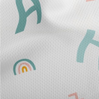 Colorful Alphabet Graffiti Athletic Mesh Flat Back