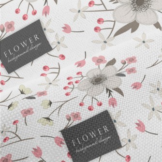 Hand Drawn Japanese Cherry Blo Performance Linen