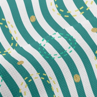 Colored Dotted Circles Performance Linen