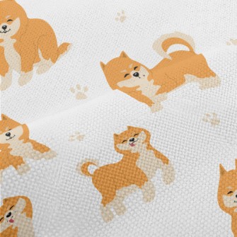Cute Shiba Inu With Tongue Out Performance Linen