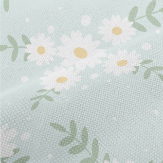 Elegant White Daisy Performance Linen