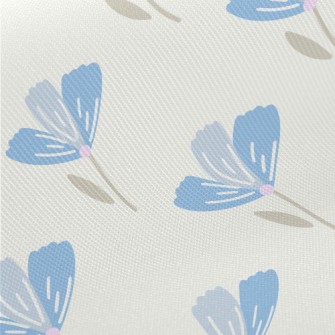 Beautiful Blue Flowers Twill