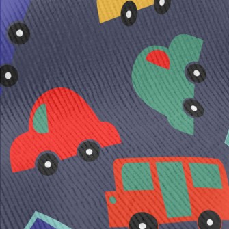 Cartoon Colorful Cars Standard Corduroy
