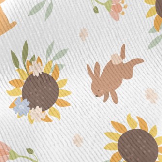 The Hare And The Sunflower Standard Corduroy