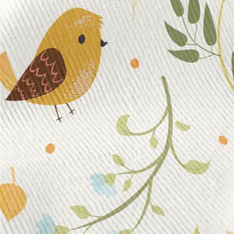 Sparrows And Flowers Standard Corduroy