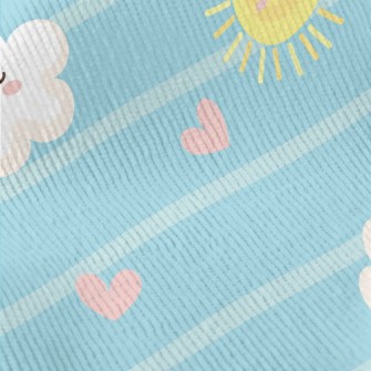 Smiling Sun And Clouds Standard Corduroy