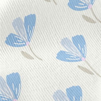 Beautiful Blue Flowers Standard Corduroy