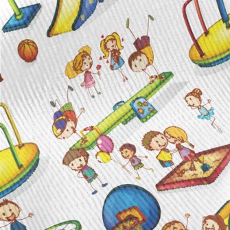 Children Playing In The Park Standard Corduroy