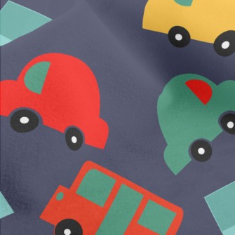 Cartoon Colorful Cars Micro Fleece