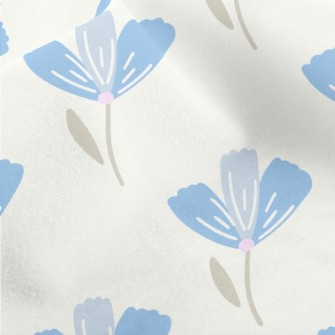 Beautiful Blue Flowers Micro Fleece