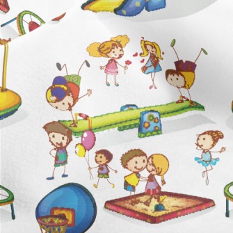 Children Playing In The Park Micro Fleece
