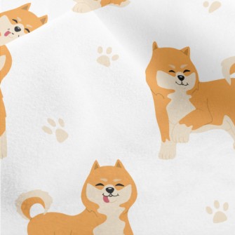 Cute Shiba Inu With Tongue Out Micro Fleece
