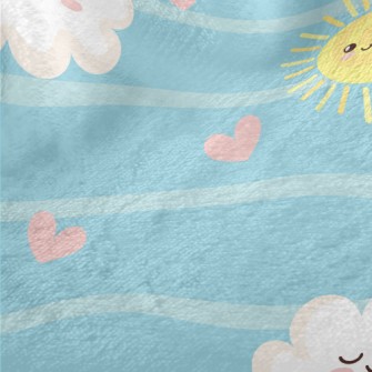 Smiling Sun And Clouds Minky