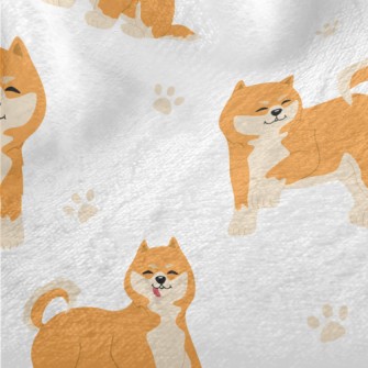 Cute Shiba Inu With Tongue Out Minky