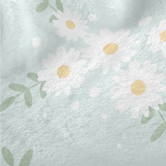 Elegant White Daisy Minky