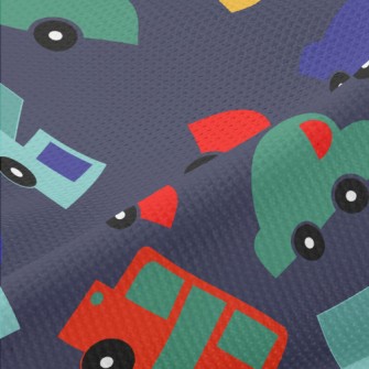 Cartoon Colorful Cars Piqué