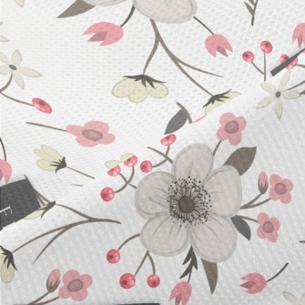 Hand Drawn Japanese Cherry Blo Piqué