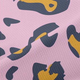 Beautiful Purple Leopard Print Piqué
