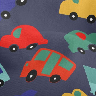 Cartoon Colorful Cars Lightweight Performance Linen