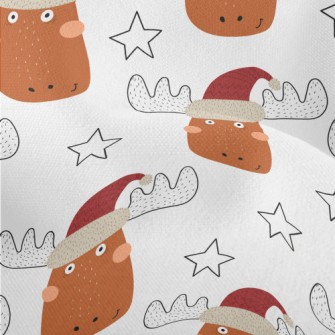 Cartoon Christmas Elk Lightweight Performance Linen