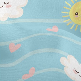 Smiling Sun And Clouds Lightweight Performance Linen