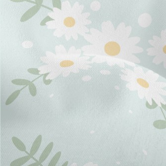 Elegant White Daisy Lightweight Performance Linen
