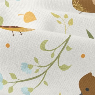 Sparrows And Flowers Modern Jersey