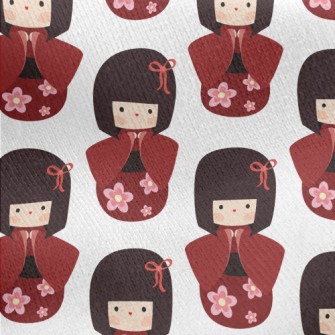 Cute Japanese Girl Jersey Backed Fleece