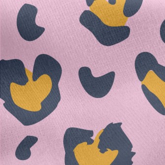 Beautiful Purple Leopard Print Jersey Backed Fleece