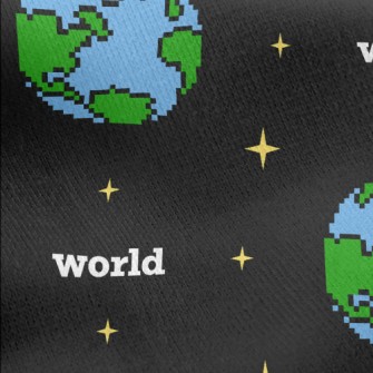 Pixel Wind Earth Jersey Backed Fleece