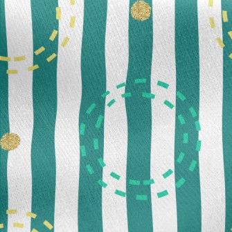 Colored Dotted Circles Jersey Backed Fleece