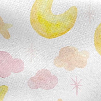 Children&#39;s Watercolor Star Jersey Backed Fleece