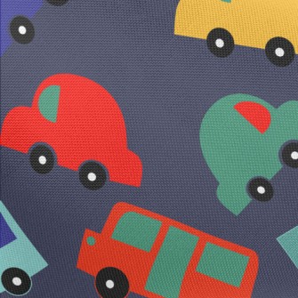 Cartoon Colorful Cars Pongee