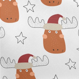 Cartoon Christmas Elk Pongee