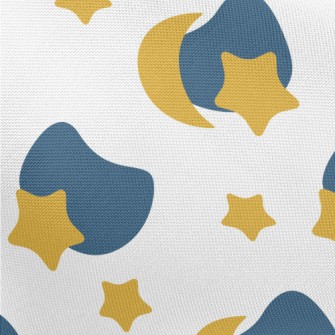 Cute Stars And Moon Pongee