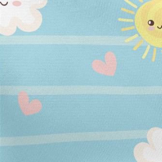 Smiling Sun And Clouds Pongee