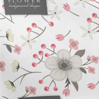 Hand Drawn Japanese Cherry Blo Pongee