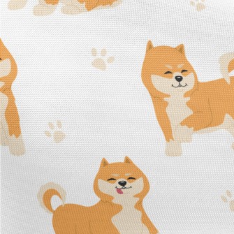 Cute Shiba Inu With Tongue Out Pongee