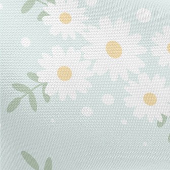 Elegant White Daisy Pongee