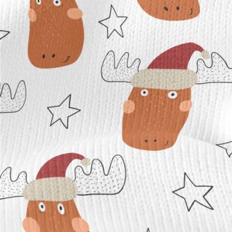 Cartoon Christmas Elk Stretch Jersey
