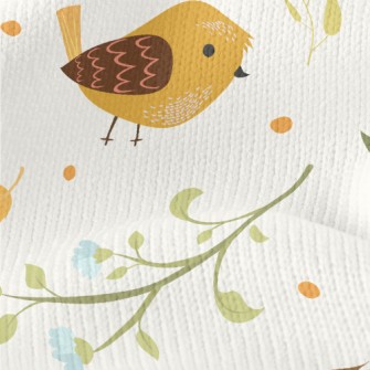 Sparrows And Flowers Stretch Jersey