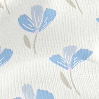 Beautiful Blue Flowers Stretch Jersey