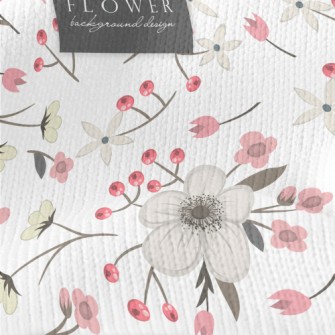 Hand Drawn Japanese Cherry Blo Stretch Jersey