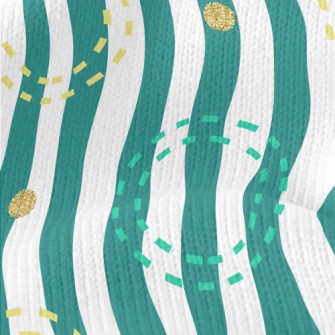 Colored Dotted Circles Stretch Jersey