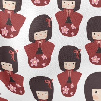 Cute Japanese Girl Lightweight Cotton Poplin