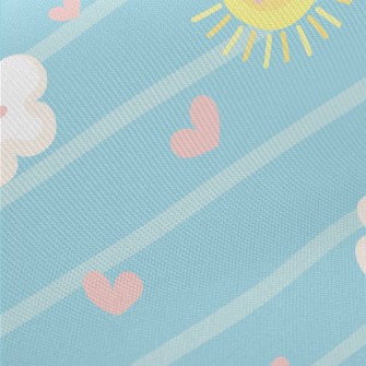 Smiling Sun And Clouds Midweight Cotton Poplin