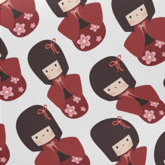 Cute Japanese Girl Midweight Cotton Poplin