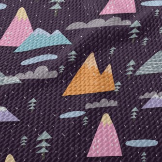 Colorful Lines Mountain Birdseye Piqué