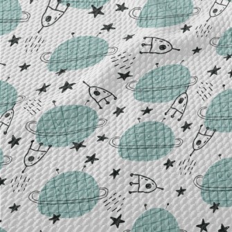 Line Planet Rocket Birdseye Piqué