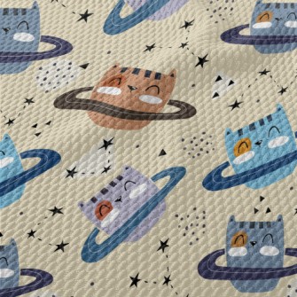 Cat Asteroid Birdseye Piqué